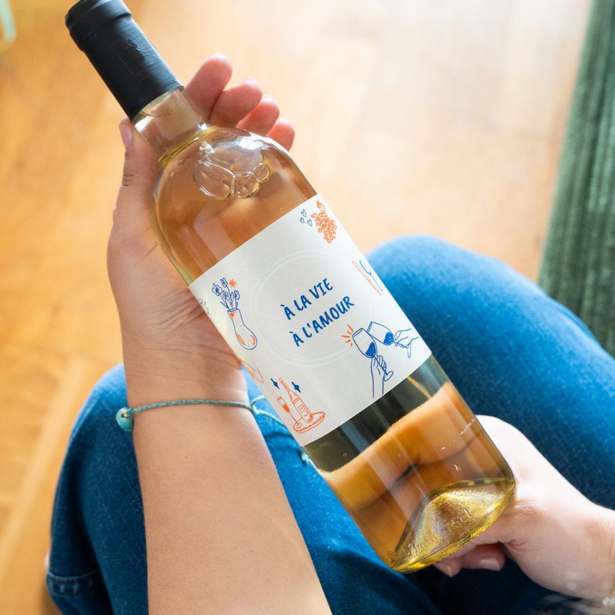 Bouteille de vin personnalis&eacute;e