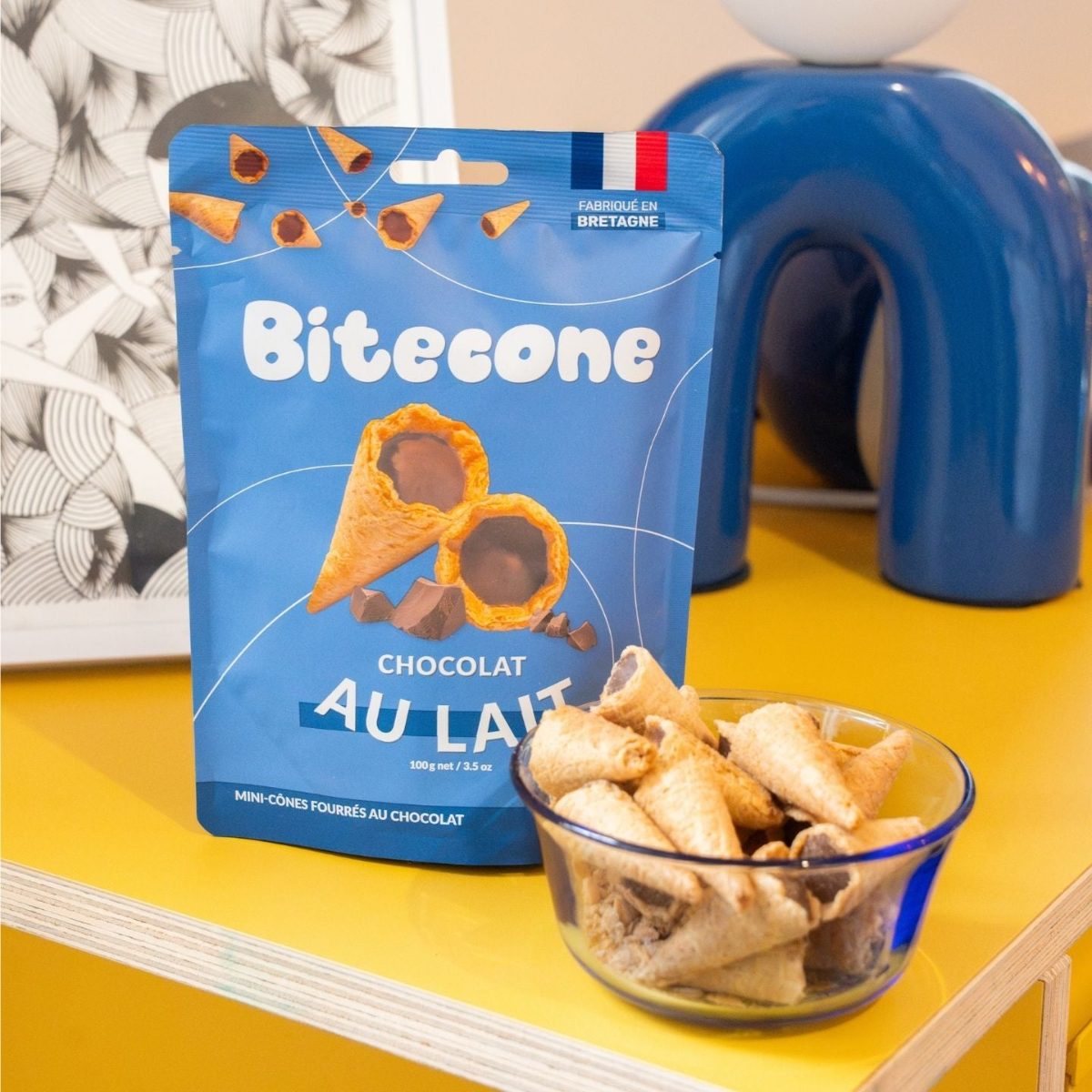 Mini cônes fourrés au chocolat