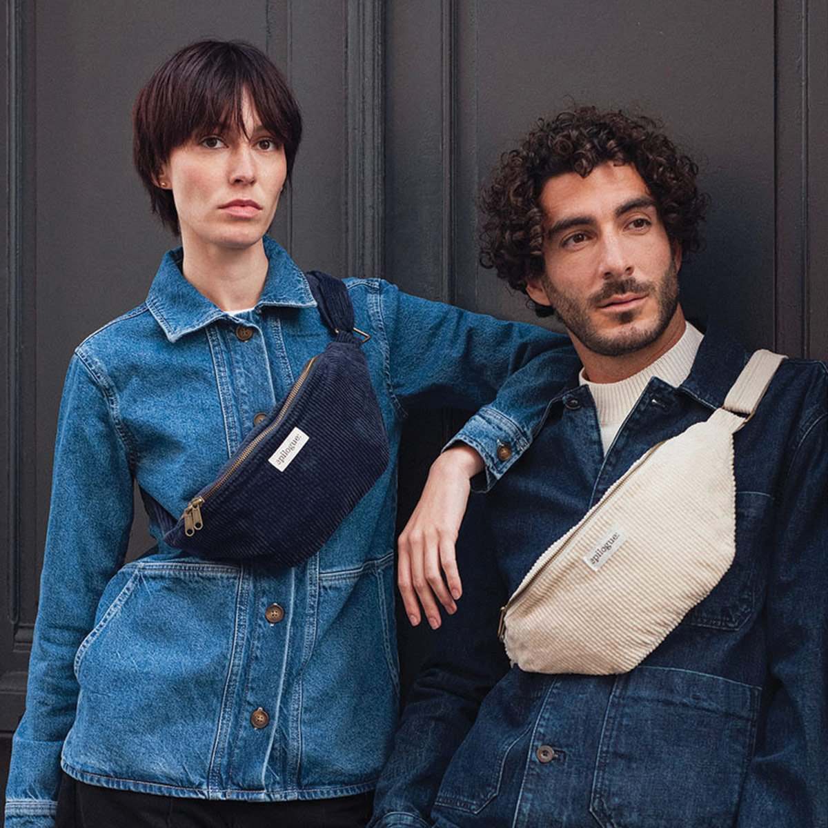 Sac banane velours c&ocirc;tel&eacute;