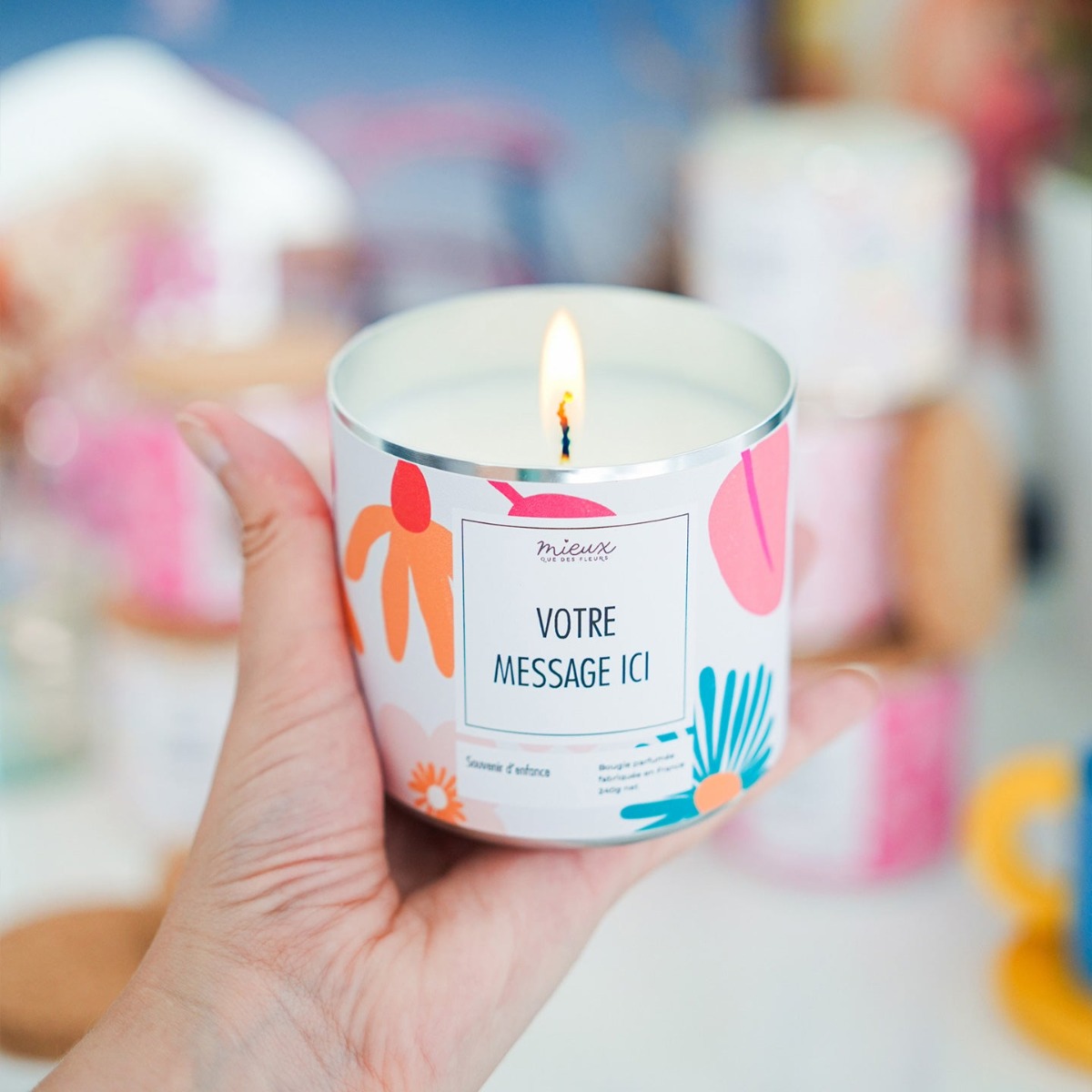 Un bougie personalis&eacute;e